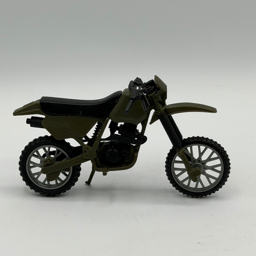 Military Toy Dirt Bike Motorcycle Green for 3.75-4 inch Action Figures - Picture 4 of 11